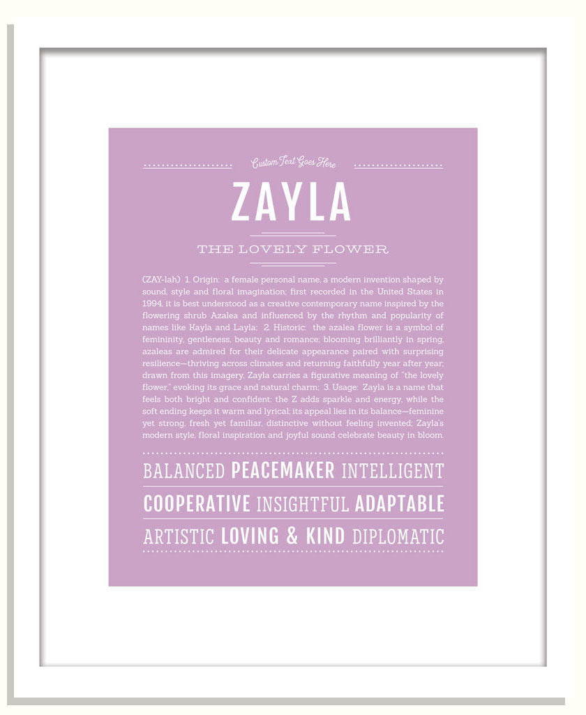Zayla | Name Art Print