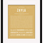 Zayla | Name Art Print