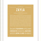 Zayla | Name Art Print