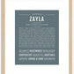 Zayla | Name Art Print