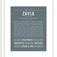 Zayla | Name Art Print