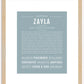 Zayla | Name Art Print