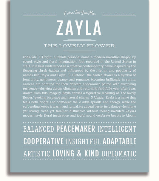 Frame Options | Powder Blue | White Frame, Matted