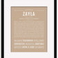 Zayla | Name Art Print