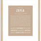 Zayla | Name Art Print
