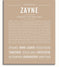 Zayne | Name Art Print – Name Stories