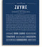 Zayne | Name Art Print – Name Stories