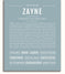 Zayne | Name Art Print – Name Stories