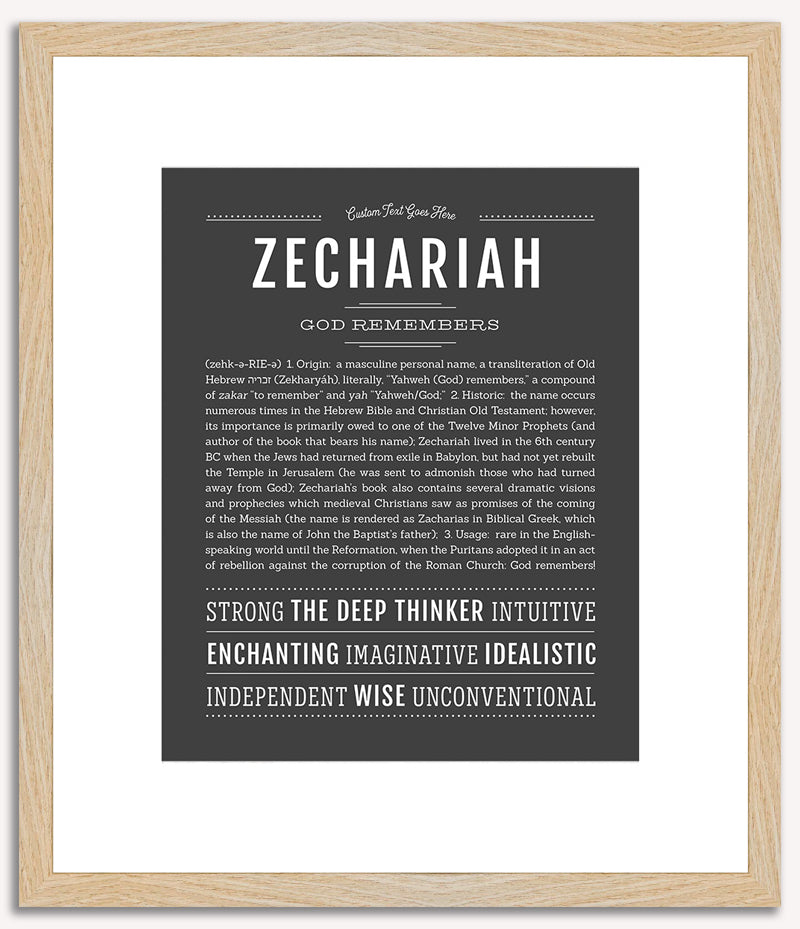 Zechariah | Name Art Print