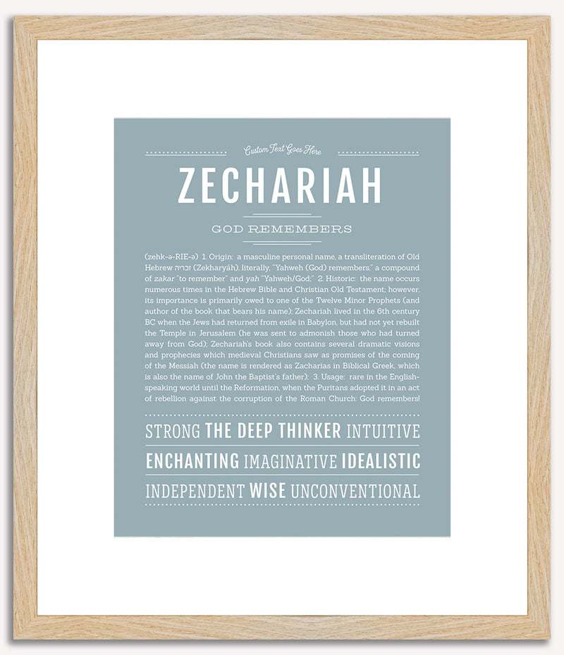 Zechariah | Name Art Print