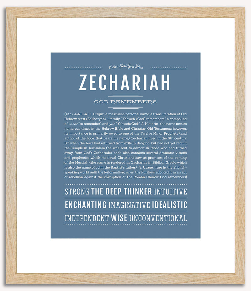 Zechariah | Name Art Print