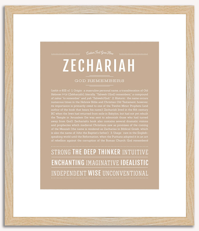 Zechariah | Name Art Print