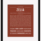Zelia | Name Art Print