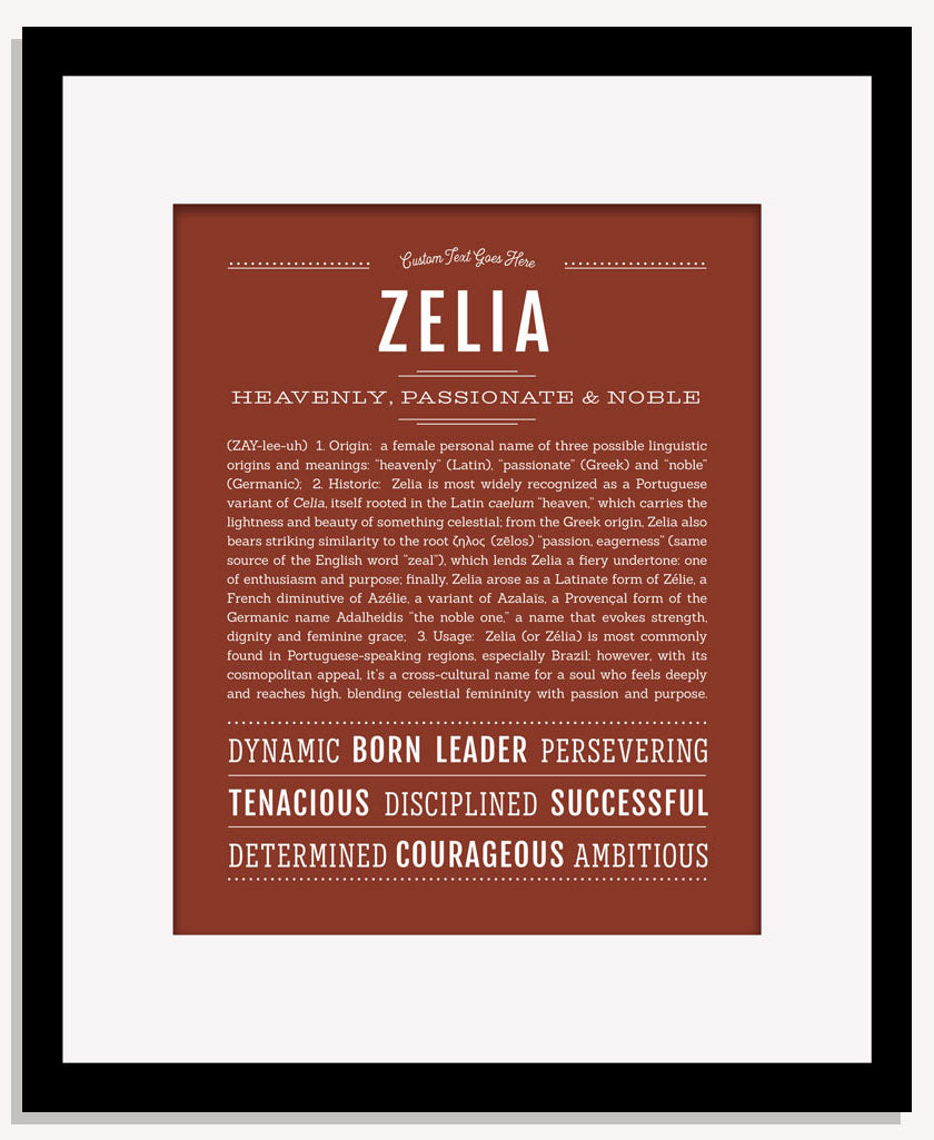 Zelia | Name Art Print