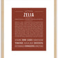 Zelia | Name Art Print