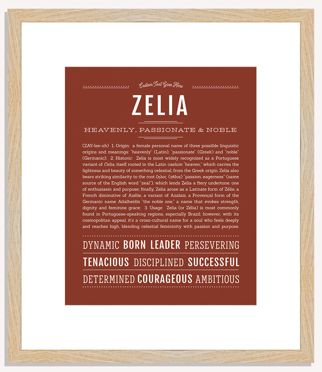 Zelia | Name Art Print