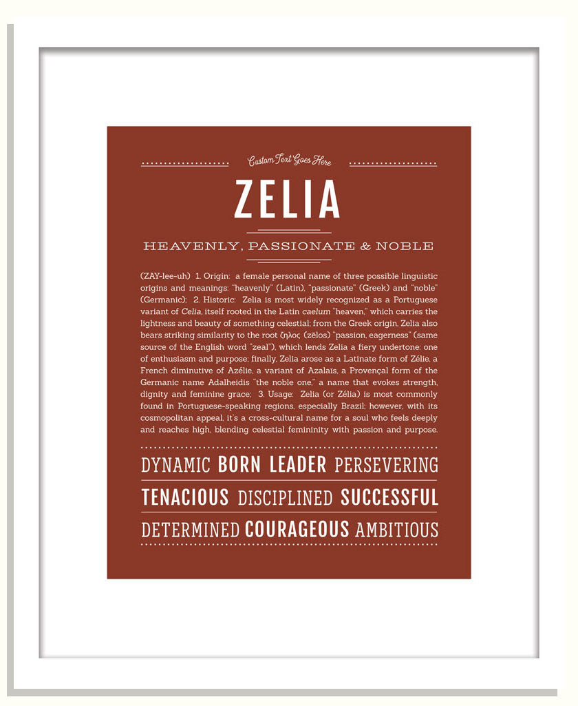 Zelia | Name Art Print