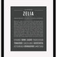 Zelia | Name Art Print