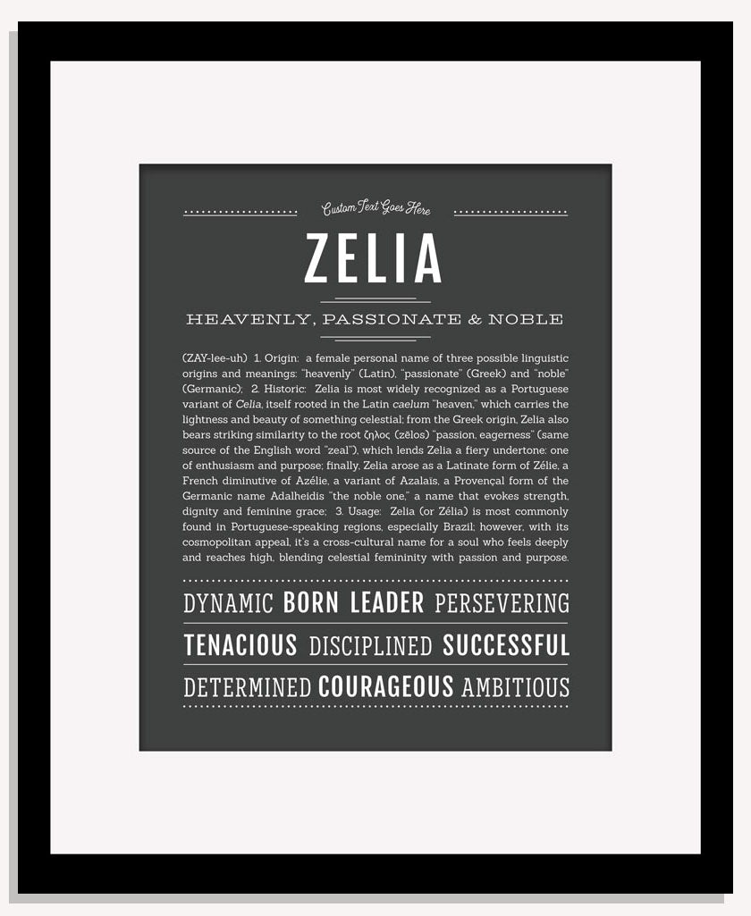 Zelia | Name Art Print