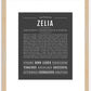 Zelia | Name Art Print