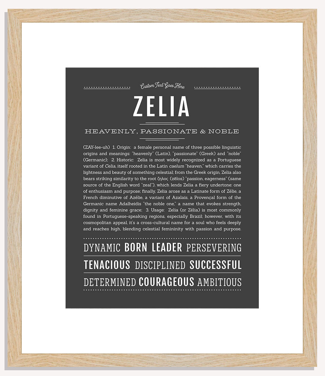 Zelia | Name Art Print