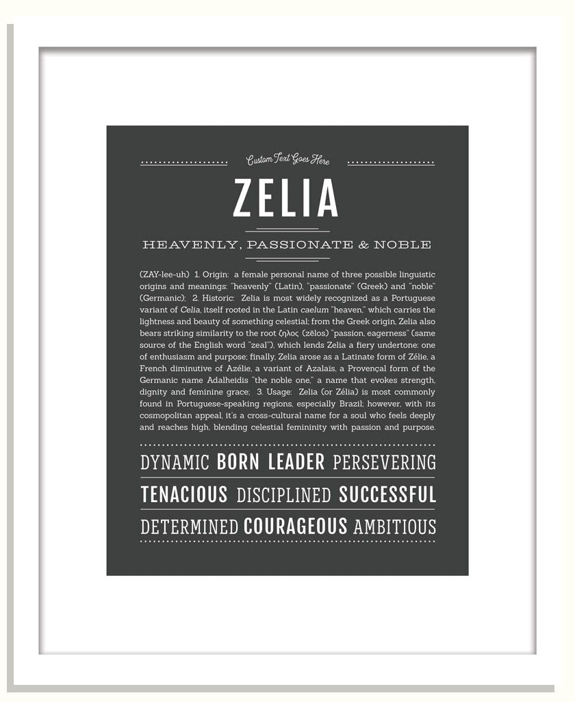 Zelia | Name Art Print