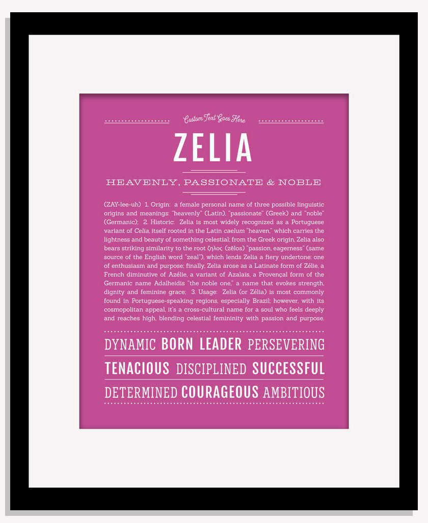 Zelia | Name Art Print