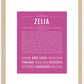 Zelia | Name Art Print