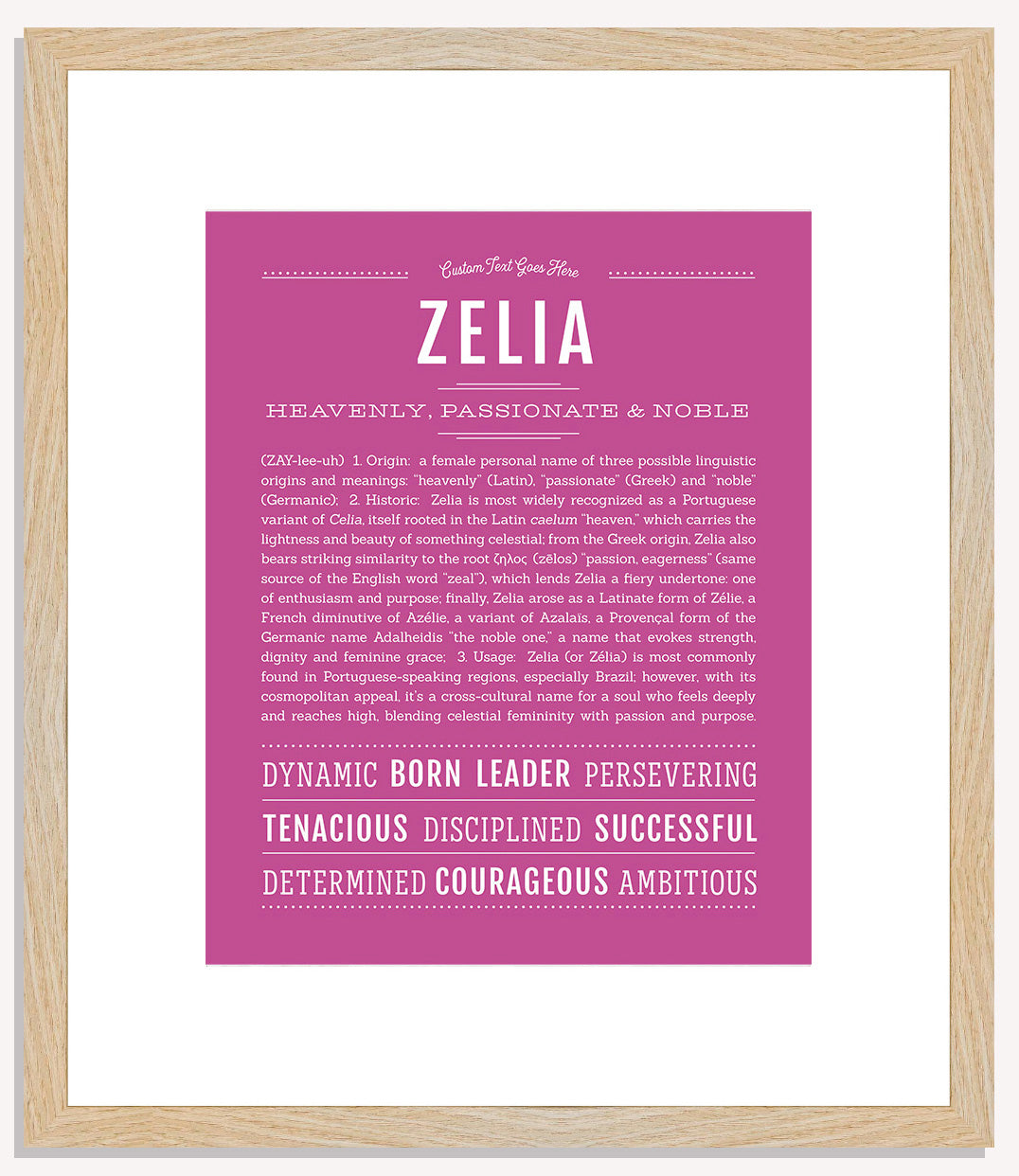 Zelia | Name Art Print