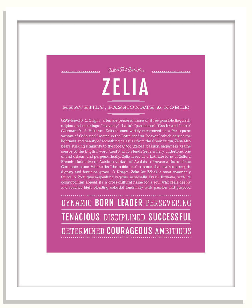 Zelia | Name Art Print