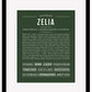 Zelia | Name Art Print