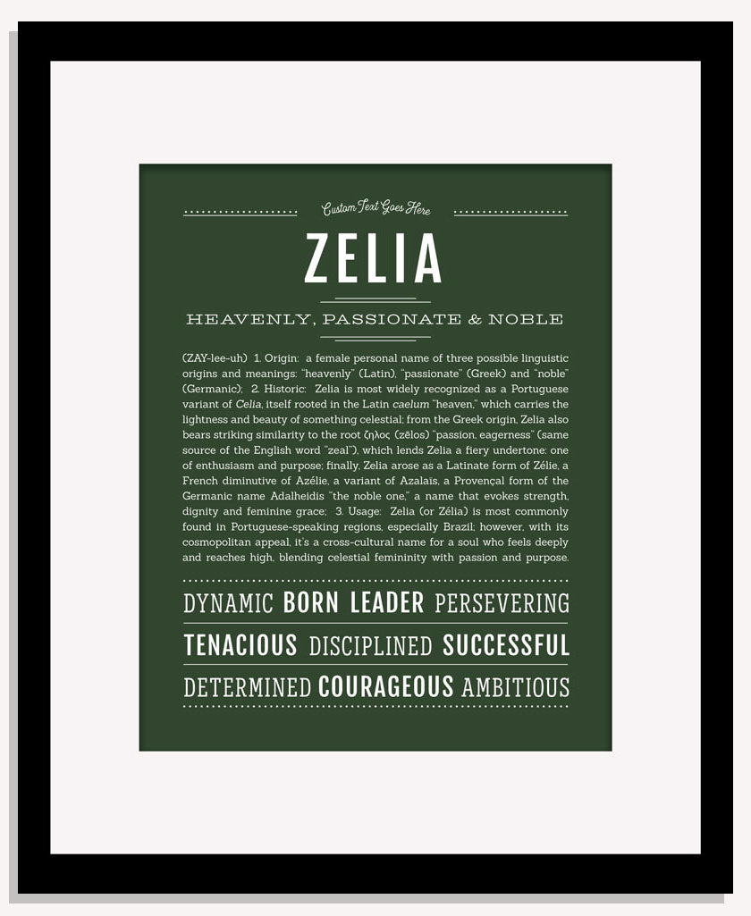 Zelia | Name Art Print