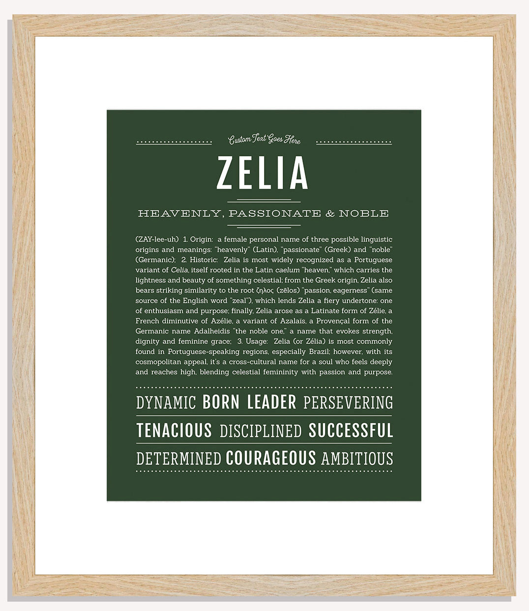 Zelia | Name Art Print