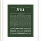 Zelia | Name Art Print
