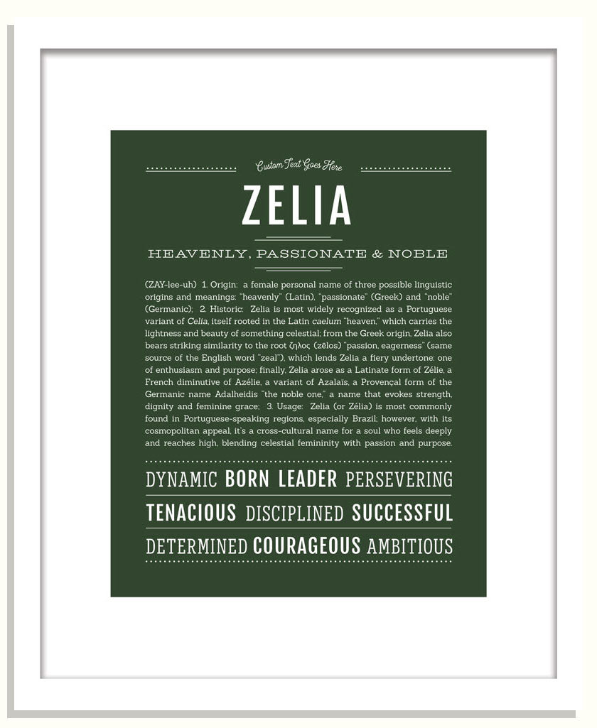 Zelia | Name Art Print