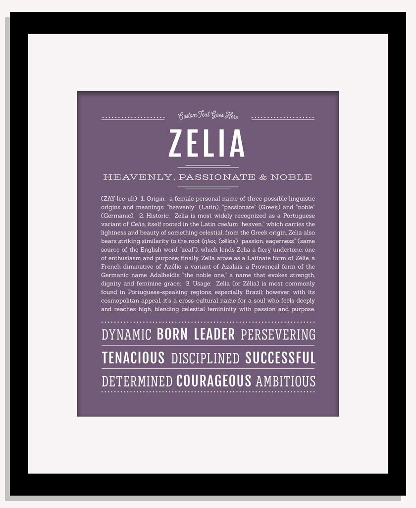 Zelia | Name Art Print