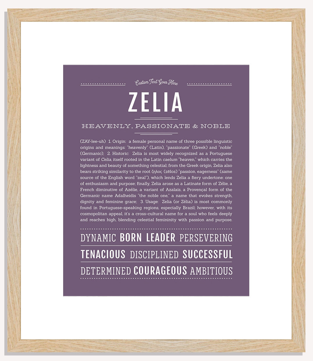 Zelia | Name Art Print