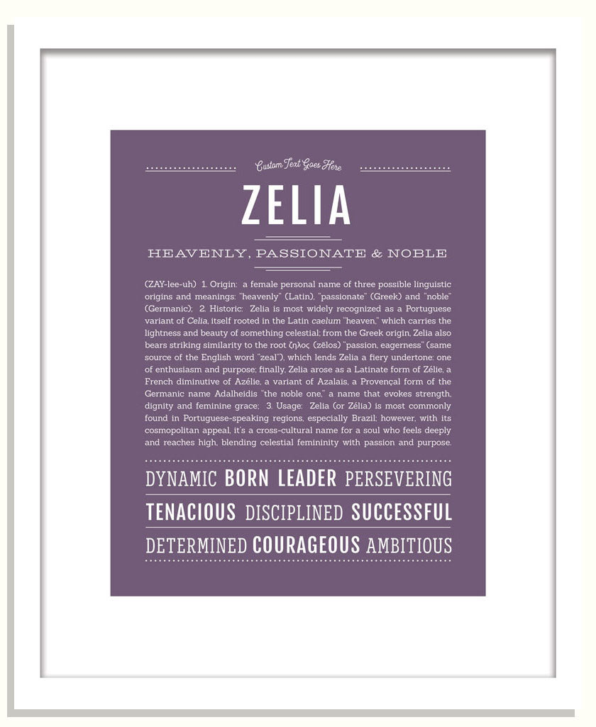 Zelia | Name Art Print