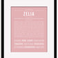 Zelia | Name Art Print