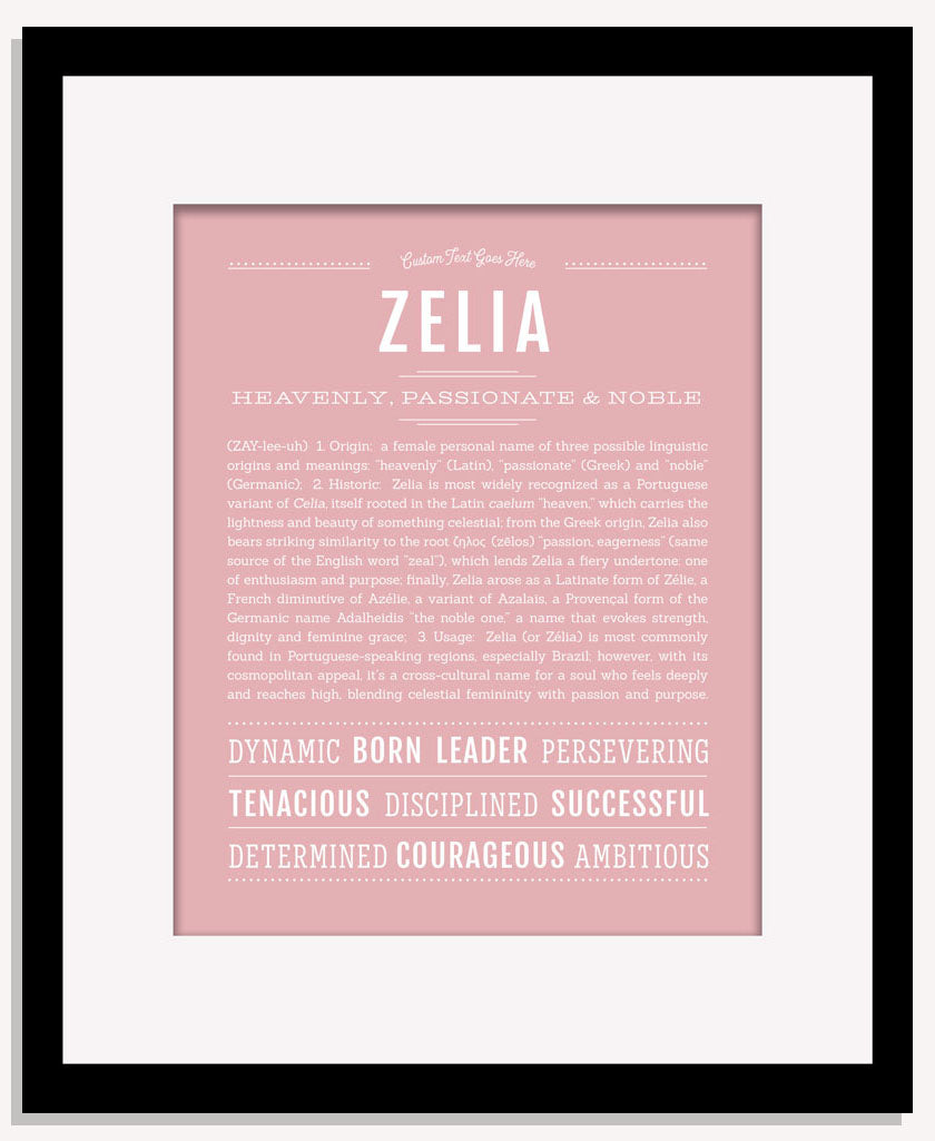 Zelia | Name Art Print