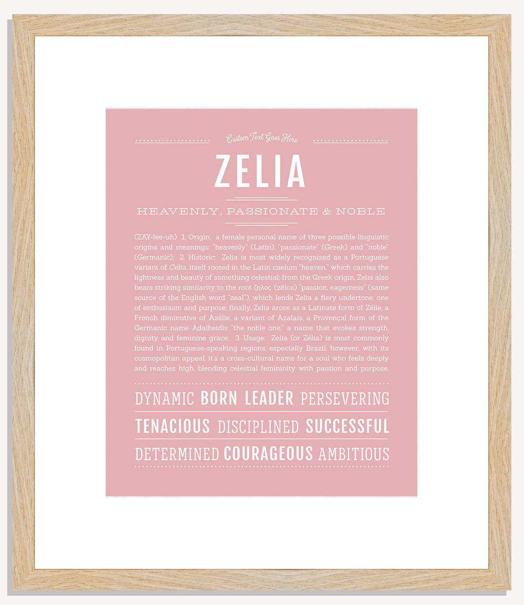 Zelia | Name Art Print