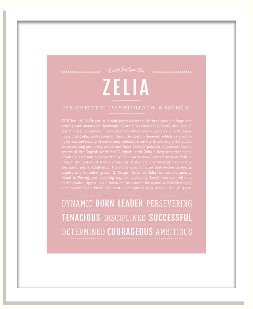 Zelia | Name Art Print