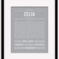 Zelia | Name Art Print
