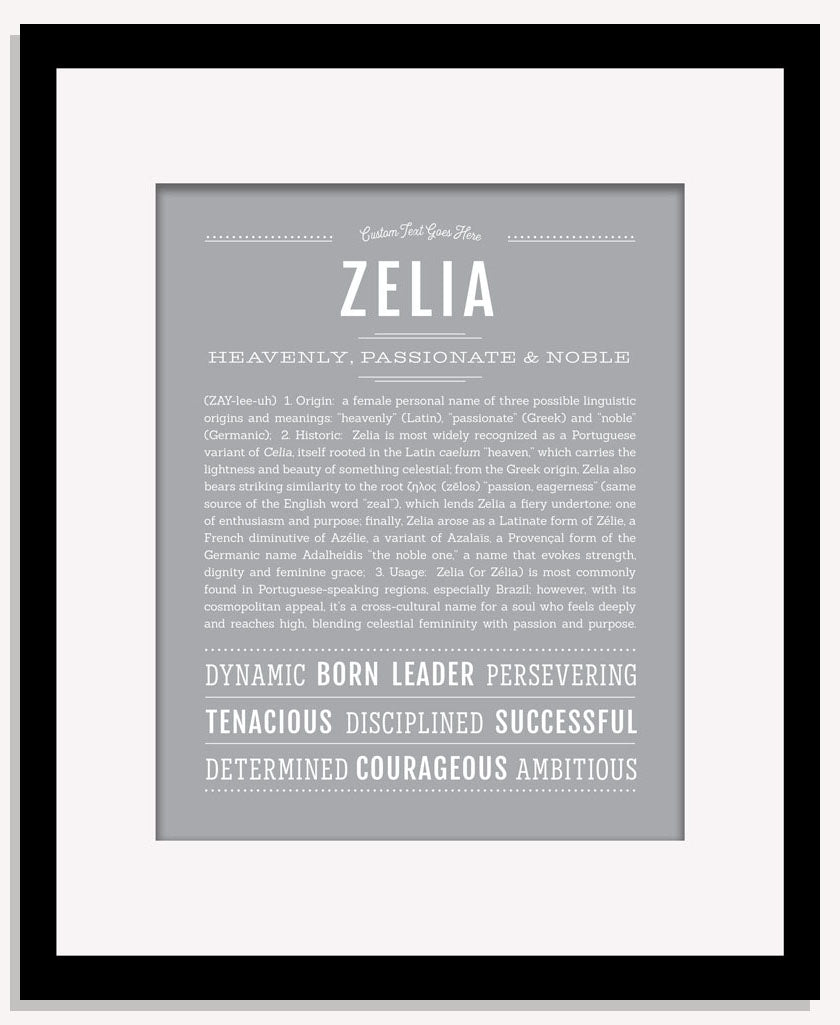 Zelia | Name Art Print