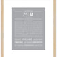 Zelia | Name Art Print