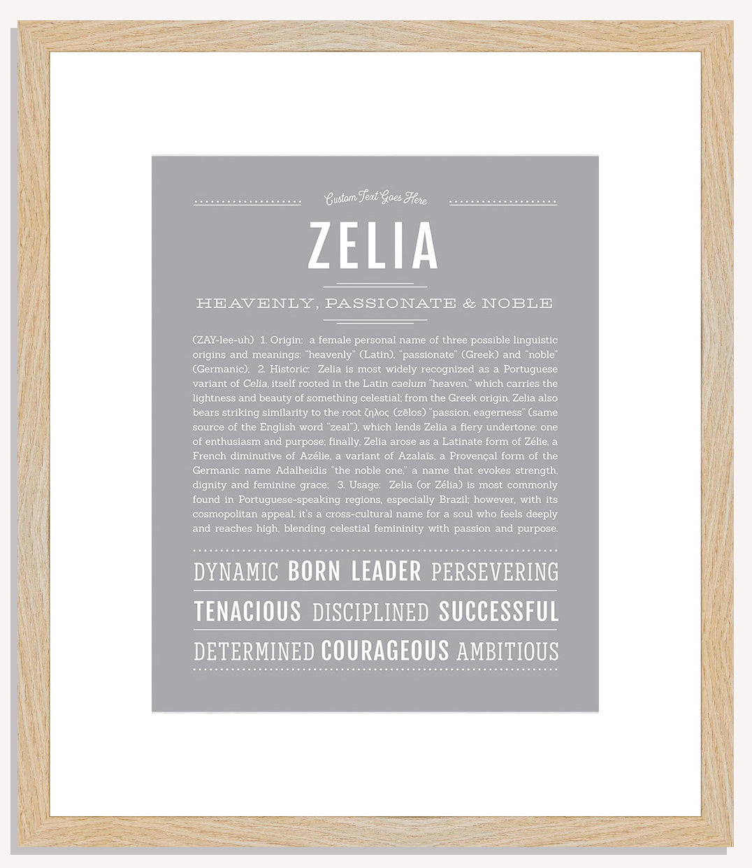 Zelia | Name Art Print