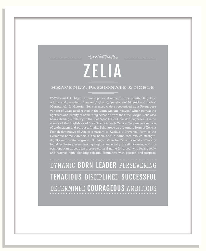 Zelia | Name Art Print