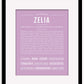 Zelia | Name Art Print