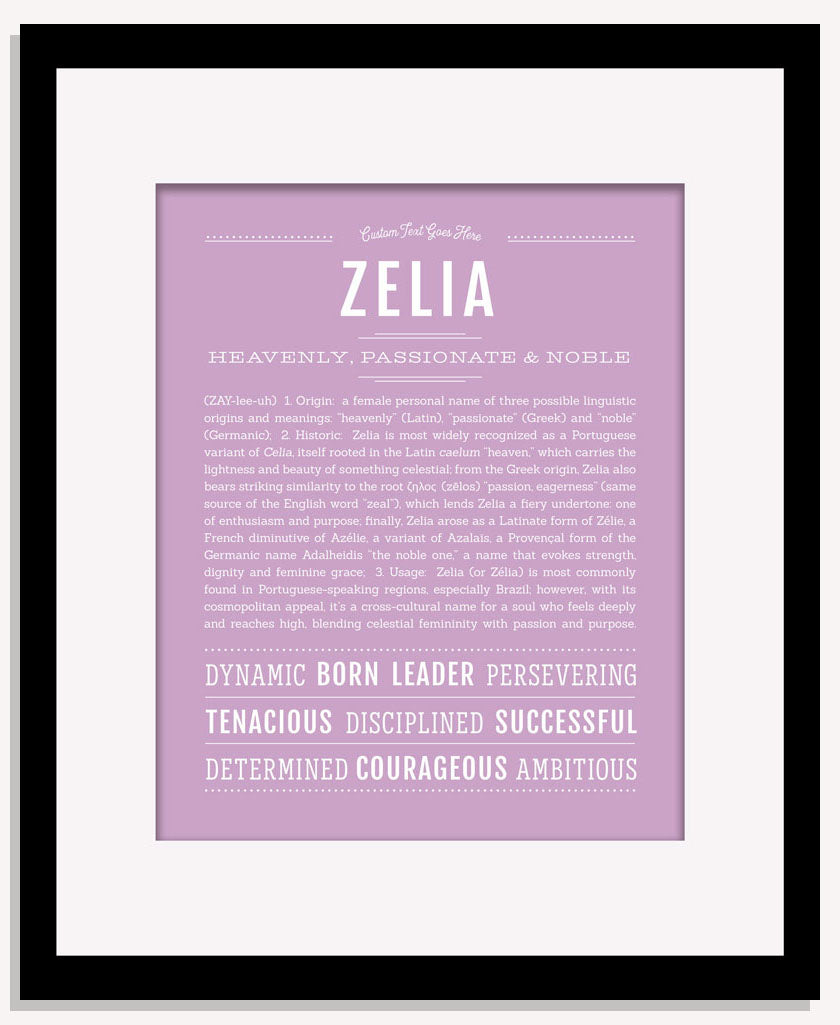 Zelia | Name Art Print