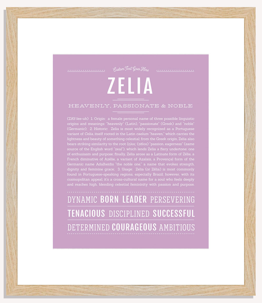 Zelia | Name Art Print